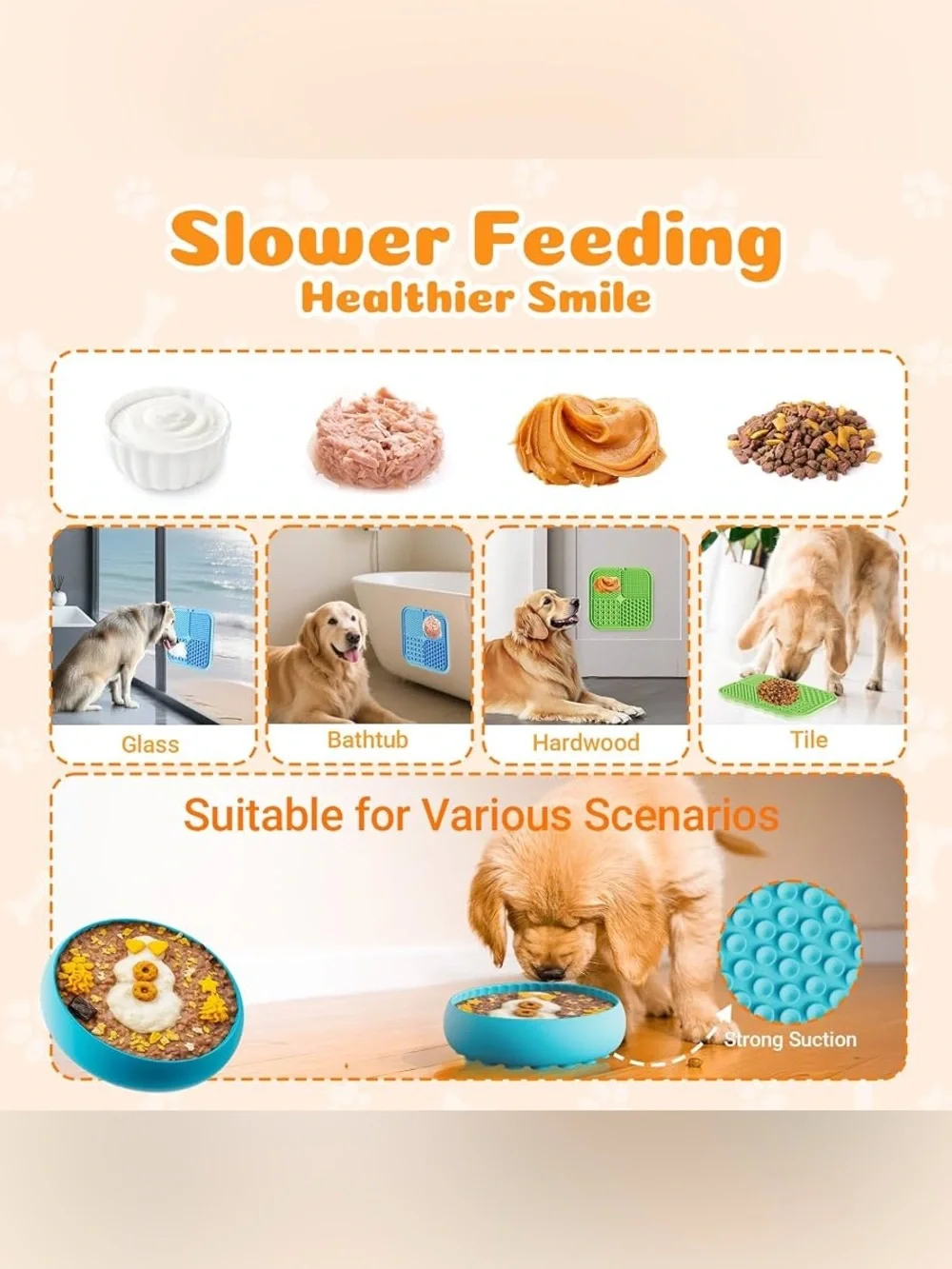 6 Piece Dog Enrichment Toys Set Lick Mat Treat Ball Slow Feeder Puzzle Bowl